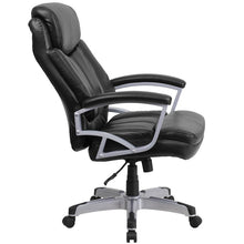 Load image into Gallery viewer, Big & Tall 500 lb. Rated Black Executive Swivel Ergonomic Office Chair with Arms