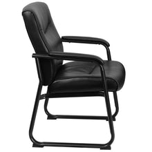 Load image into Gallery viewer, Big & Tall 500 lb. Rated Black Executive Side Reception Chair with Sled Base