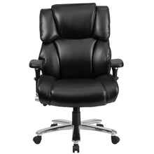 Load image into Gallery viewer, 24/7 Intensive Use Big & Tall 400 lb. Rated Black Executive Lumbar Office Chair