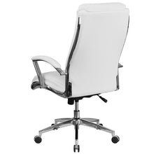 Load image into Gallery viewer, High Back White Smooth Upholstered Executive Swivel Office Chair