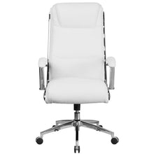 Load image into Gallery viewer, High Back White Smooth Upholstered Executive Swivel Office Chair