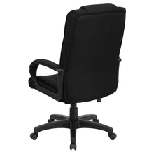 Load image into Gallery viewer, High Back Black Fabric Executive Swivel Office Chair with Arms