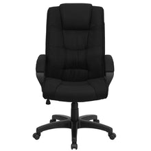 Load image into Gallery viewer, High Back Black Fabric Executive Swivel Office Chair with Arms