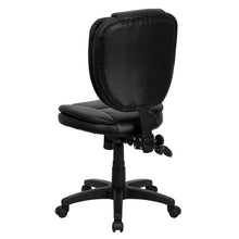 Load image into Gallery viewer, Mid-Back Black Multifunction Swivel Task Office Chair with Pillow Top Cushioning