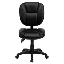 Load image into Gallery viewer, Mid-Back Black Multifunction Swivel Task Office Chair with Pillow Top Cushioning