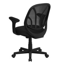 Load image into Gallery viewer, Office Chair Mid-Back Black Mesh Swivel Task Office Chair with Arms