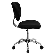 Load image into Gallery viewer, Mid-Back Black Mesh Padded Swivel Task Office Chair with Chrome Base