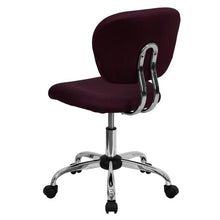 Load image into Gallery viewer, Mid-Back Burgundy Mesh Padded Swivel Task Office Chair with Chrome Base