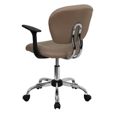 Load image into Gallery viewer, Mid-Back Coffee Brown Mesh Padded Swivel Task Office Chair