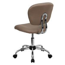 Load image into Gallery viewer, Mid-Back Coffee Brown Mesh Padded Swivel Task Office Chair with Chrome Base