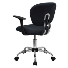 Load image into Gallery viewer, Mid-Back Gray Mesh Padded Swivel Task Office Chair with Chrome Base and Arms