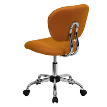 Load image into Gallery viewer, Mid-Back Orange Mesh Padded Swivel Task Office Chair with Chrome Base