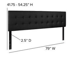 Load image into Gallery viewer, Tufted Upholstered King Size Headboard in Black Vinyl