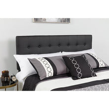 Load image into Gallery viewer, Tufted Upholstered King Size Headboard in Black Vinyl