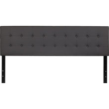 Load image into Gallery viewer, Tufted Upholstered King Size Headboard in Gray Vinyl