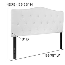 Load image into Gallery viewer, Tufted Upholstered Full Size Headboard in White Fabric