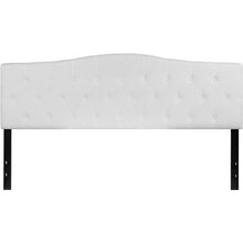Load image into Gallery viewer, Tufted Upholstered King Size Headboard in White Fabric