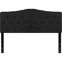 Load image into Gallery viewer, Tufted Upholstered Queen Size Headboard in Black Fabric