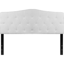 Load image into Gallery viewer, Tufted Upholstered Queen Size Headboard in White Fabric