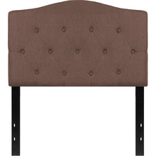 Load image into Gallery viewer, Tufted Upholstered Twin Size Headboard in Camel Fabric
