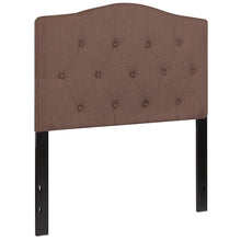 Load image into Gallery viewer, Tufted Upholstered Twin Size Headboard in Camel Fabric