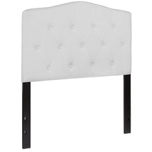 Load image into Gallery viewer, Tufted Upholstered Twin Size Headboard in White Fabric