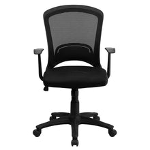 Load image into Gallery viewer, Mid-Back Designer Black Mesh Swivel Task Office Chair with Arms