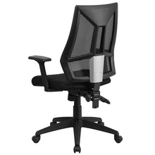 Load image into Gallery viewer, High Back Black Mesh Multifunction Swivel Task Office Chair with Adjustable Arms