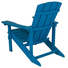 Load image into Gallery viewer, Commercial All-Weather Poly Resin Wood Adirondack Chair in Blue