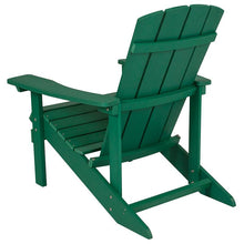 Load image into Gallery viewer, Commercial All-Weather Poly Resin Wood Adirondack Chair in Green