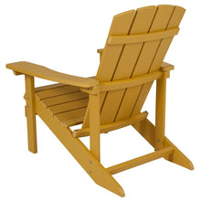 Load image into Gallery viewer, Commercial All-Weather Poly Resin Wood Adirondack Chair in Yellow