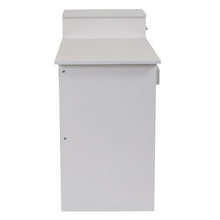 Load image into Gallery viewer, White Computer Desk with Shelves and Drawer