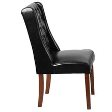 Load image into Gallery viewer, Preston Black LeatherSoft Tufted Parsons Chair