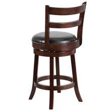 Load image into Gallery viewer, 26'' High Cappuccino Wood Counter Height Stool with Single Slat