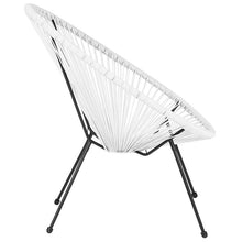Load image into Gallery viewer, Oval Comfort Take Ten White Papasan Lounge Chair