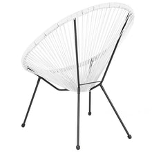 Load image into Gallery viewer, Oval Comfort Take Ten White Papasan Lounge Chair