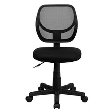 Load image into Gallery viewer, Low Back Black Mesh Swivel Task Office Chair with Curved Square Back