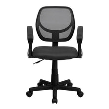 Load image into Gallery viewer, Low Back Gray Mesh Swivel Task Office Chair with Arms
