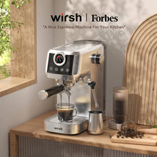 Load image into Gallery viewer, Wirsh 20 Bar Espresso Machine with Plastic Free Portafilter and Steamer, Pressure Gauge, Touch Screen, Full Stainless Steel (Home Barista Plus)