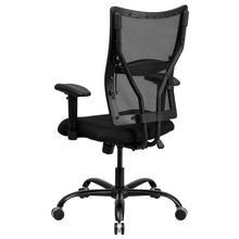 Load image into Gallery viewer, 400 lb. Rated Black Mesh Executive Swivel Office Chair with Adjustable Arms