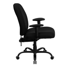 Load image into Gallery viewer, 400 lb. Rated Black Fabric Executive Office Chair with Adjustable Back and Arms