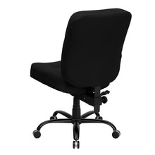 Load image into Gallery viewer, Big & Tall 400 lb. Rated Black Fabric Executive Swivel Office Chair with Back