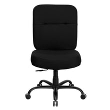 Load image into Gallery viewer, Big & Tall 400 lb. Rated Black Fabric Executive Swivel Office Chair with Back