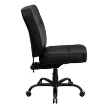 Load image into Gallery viewer, Big & Tall 400 lb. Rated Black Executive Swivel Office Chair with Rectangle Back