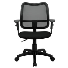 Load image into Gallery viewer, Mid-Back Black Mesh Swivel Task Office Chair with Adjustable Arms