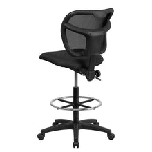 Load image into Gallery viewer, Mid-Back Black Mesh Drafting Chair with Back Height Adjustment