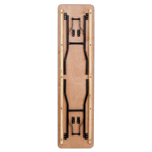 Load image into Gallery viewer, 6-Foot Wood Folding Table with Smooth Clear Coated Finished Top