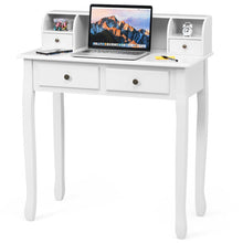 Load image into Gallery viewer, Removable Floating Organizer 2-Tier Mission Home Computer Vanity Desk-white