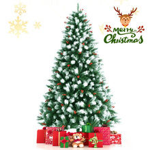 Load image into Gallery viewer, Artificial PVC Christmas Tree with Branch Tips and Metal Stand-7'