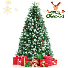 Load image into Gallery viewer, Artificial PVC Christmas Tree with Branch Tips and Metal Stand-6 ft